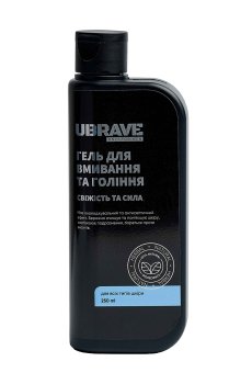 Мужской гель для умывания и бритья Vesna UBrave Свежесть и сила, для всех типов кожи, 250 мл