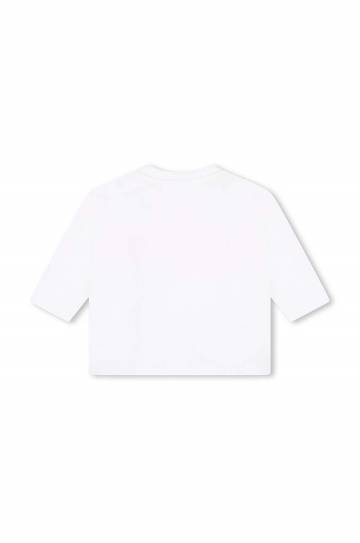 Хлопковый детский лонгслив Kenzo Kids цвет бежевый K60489 Хлопковый детский лонгслив Kenzo Kids цвет бежевый K60489