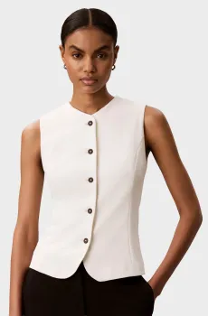 Женский белый жилет STRETCH CREPE Белый 6 Calvin Klein LV044G414G