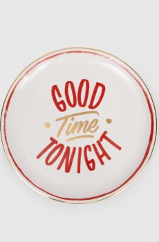 Белая фарфоровая тарелка для пиццы Good Tonight