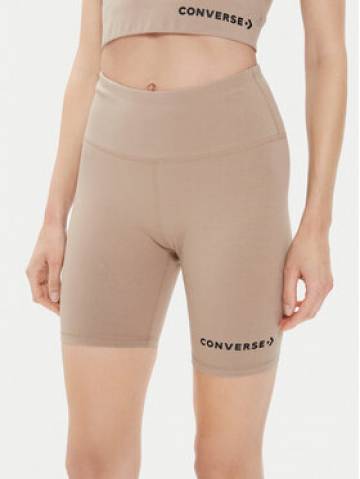 Converse Спортивні шорти W Wordmark Bike Short 10024539-A10 Бежевий Skinny Fit Converse Спортивні шорти W Wordmark Bike Short 10024539-A10 Бежевий Skinny Fit