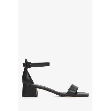 Босоніжки Ankle strap шкіряні чорні Estro ER00115223 Босоніжки Ankle strap шкіряні чорні Estro ER00115223