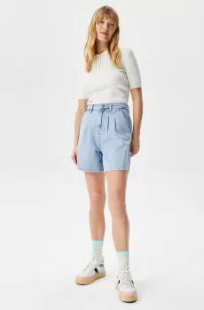 Женские голубые шорты Голубой 30 Lacoste FF030707L