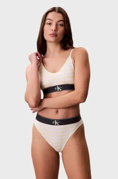 Женские желтые трусики в полоску Желтый XS Calvin Klein LV00QF8705