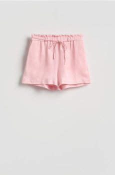 Reserved - Шорти з льону та віскози - пастельний рожевий - 486HV-03X