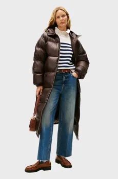 Женский темно-коричневый пуховик SUPER LIGHT Коричневый S-M Tommy Hilfiger WW0WW46543