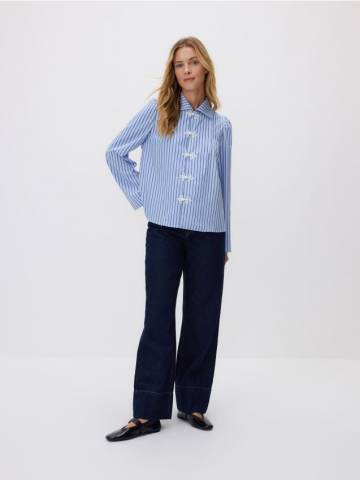 Reserved - Сорочка в смужку - блідо-блакитний - 043IW-05X