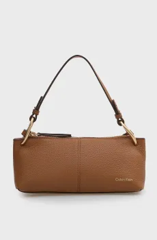 Женская рыжая кожаная сумка SLOUCHY LEATHER SMALL CONV Рыжий ONESIZE Calvin Klein LV04F3659G