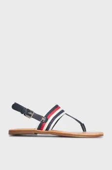 Женские темно-синие сандалии FLAT SANDAL CORPORATE Синий 36 Tommy Hilfiger FW0FW06988
