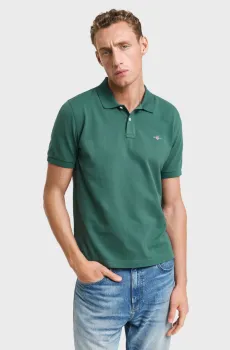 Мужское зеленое поло REG SHIELD SS PIQUE POLO Зеленый XXL Gant 2210