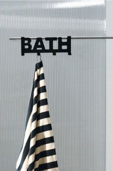 Вішак на двері для ванної кімнати - чорний