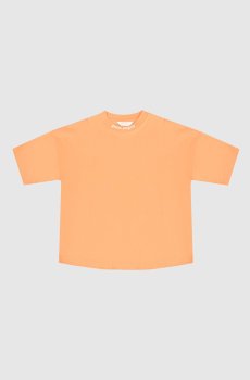 Детская оранжевая футболка с принтом логотипа