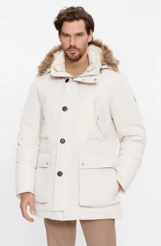 Мужская белая пуховая парка Белый 56 BOSS 50499371;131