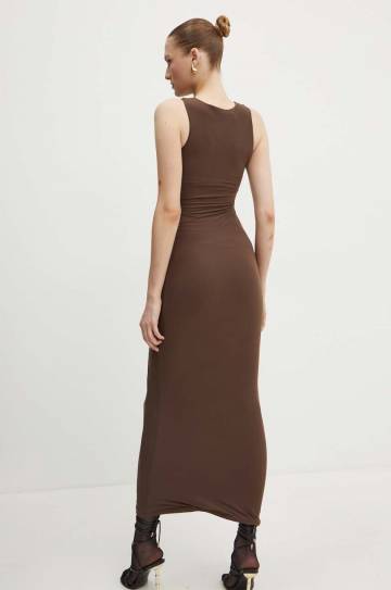 Платье Guess KIM цвет коричневый maxi облегающее W4YK0J KCDE0 Платье Guess KIM цвет коричневый maxi облегающее W4YK0J KCDE0
