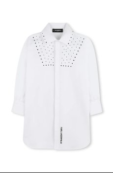 Хлопковое детское платье Karl Lagerfeld