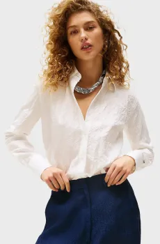 Женская белая рубашка The Runway Collection Белый XXS Tommy Hilfiger WW0WW47575