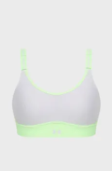 Женский серый топ UA Infinity Mid 2.0 Bra-GRN Серый XL (D-DD) Under Armour 1384123-712