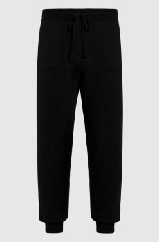 Черные спортивные штаны из кашемира