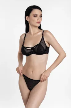 Женский черный бюстгальтер Черный 80C MARC&ANDRE S24-0711-15-BNS-LY