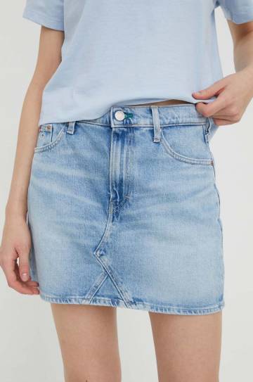 Джинсовая юбка Tommy Jeans mini карандаш Джинсовая юбка Tommy Jeans mini карандаш