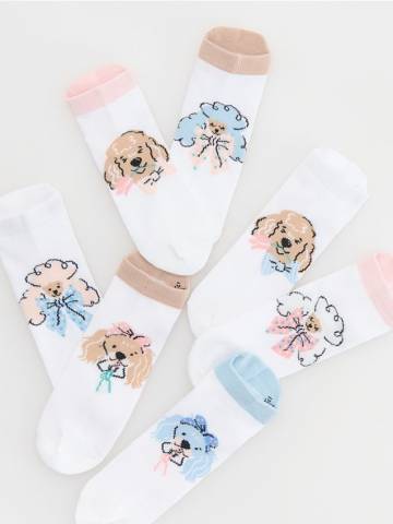 Reserved - GIRLS` SOCKS MULTI - білий - 638EB-00X Reserved - GIRLS` SOCKS MULTI - білий - 638EB-00X