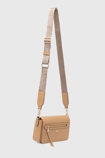 Кожаная сумочка Dkny цвет бежевый R42E3E21 Кожаная сумочка Dkny цвет бежевый R42E3E21