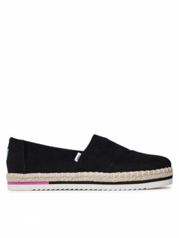 Toms Еспадрильї Alpargata Platform Rope 10017831 Чорний Toms Еспадрильї Alpargata Platform Rope 10017831 Чорний