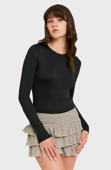 Женский черный лонгслив Черный M Tally Weijl STSPATYDIAL