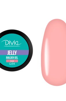 Гель для наращивания ногтей Divia Jelly Builder Gel GJ04 Rose, 5 г