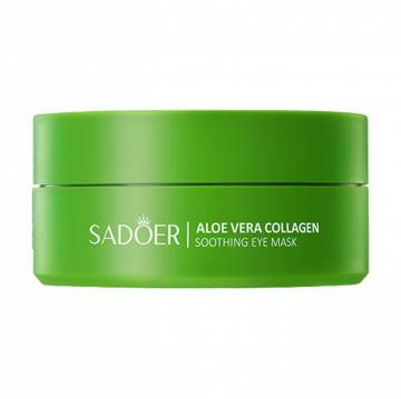 Гидрогелевые патчи для кожи вокруг глаз Sadoer Aloe Vera Collagen Soothing Eye Mask с алоэ и коллагеном, 80 г, 60 шт Гидрогелевые патчи для кожи вокруг глаз Sadoer Aloe Vera Collagen Soothing Eye Mask с алоэ и коллагеном, 80 г, 60 шт