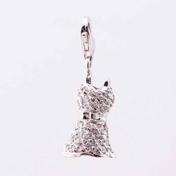 Серебряная подвеска "Котик" с фианитами 131013кот Серебряная подвеска "Котик" с фианитами 131013кот
