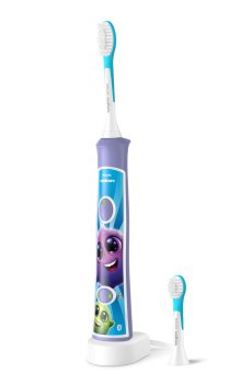 Детская электрическая зубная щетка PHILIPS Sonicare For Kids HX6322/12 фиолетовая, от 3 лет, 1 шт