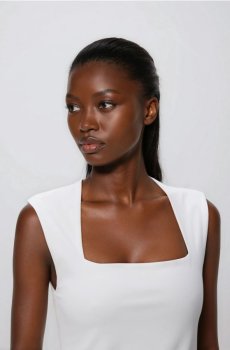 Reserved - Гладкий топ - білий - 065HT-00X