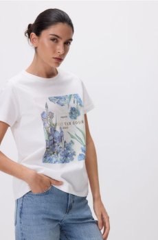 Reserved - Футболка з принтом - кремовий - 161HT-01J