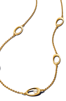 Намисто з овалами природної форми та перлиною