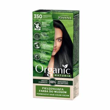 Безаммиачная стойкая крем-краска для волос Joanna Naturia Organic Permanent Color Cream 350 Ebony, 100 мл Безаммиачная стойкая крем-краска для волос Joanna Naturia Organic Permanent Color Cream 350 Ebony, 100 мл