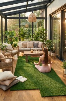 Штучна трава - темно-зелений