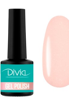 Гель-лак для ногтей Divia Professional Salted Caramel Di1236, с шиммером, SC050 Нюдово-персиковый, 8 мл