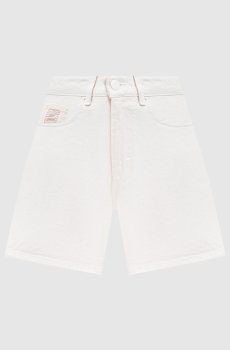 Шорты цвета айвори с патчем логотипа