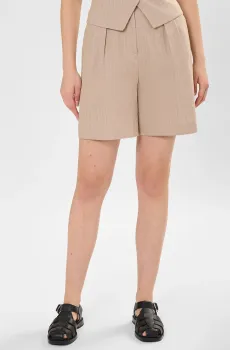 Женские бежевые шорты в полоску Бежевый 34 HUGO 50559853;968