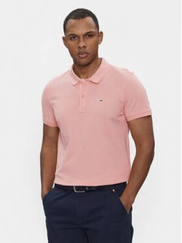Tommy Jeans Поло DM0DM18312 Рожевий Slim Fit Tommy Jeans Поло DM0DM18312 Рожевий Slim Fit
