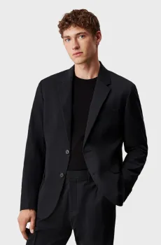 Мужской черный шерстяной пиджак REFINED SLIM Черный 48 Calvin Klein LV040EM591
