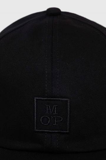 Хлопковая кепка Marc OPolo цвет чёрный с аппликацией Хлопковая кепка Marc OPolo цвет чёрный с аппликацией