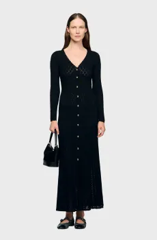 Женское черное платье Черный 38 Sandro SFPRO04524_Black