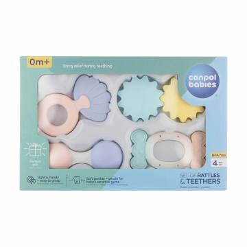Набор погремушек Canpol Babies Pastel от рождения, 4 шт (79/401) Набор погремушек Canpol Babies Pastel от рождения, 4 шт (79/401)