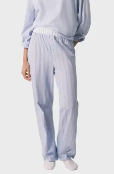 Женские голубые брюки в полоску Голубой L womensecret 3703221