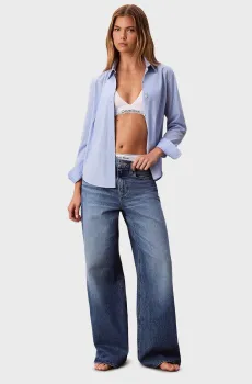 Женские синие джинсы THE WIDE LEG Синий 24-RG Calvin Klein Jeans LV047E701G