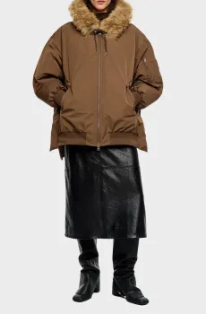 Женский коричневый пуховик Коричневый S Bimba Y Lola 252BR0448.10540