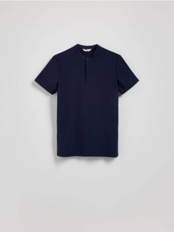 Reserved - Поло с узором slim fit - темно-синій - 868DI-59X Reserved - Поло с узором slim fit - темно-синій - 868DI-59X