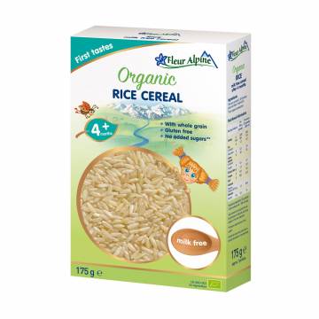 Детская безмолочная каша Fleur Alpine Organic Rice Cereal Рисовая, от 4 месяцев, 175 г Детская безмолочная каша Fleur Alpine Organic Rice Cereal Рисовая, от 4 месяцев, 175 г